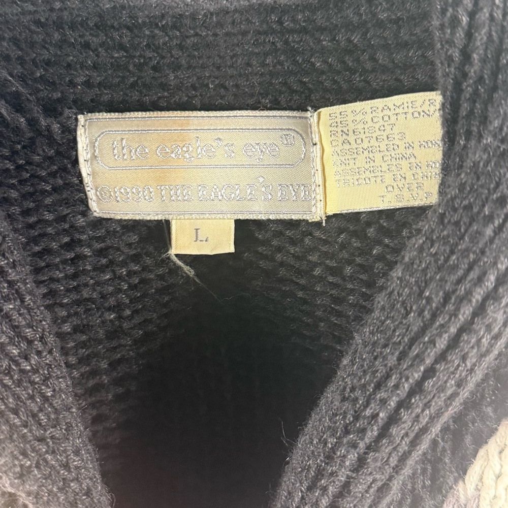 VTG 1990 The Eagle’s Eye General Store Groceries Cola Women’s Cardigan Size L - Picture 2 of 12